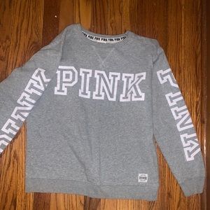 PINK crew neck hoodie